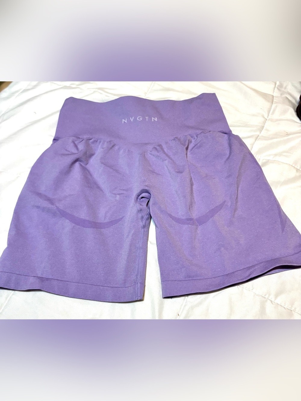 NVGTN Women's Lavender Seamless High-Waist Bike Shorts